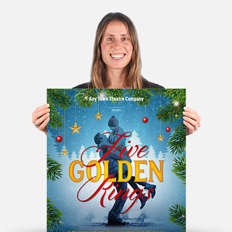 5 GOLDEN RINGS: A Greeting Card Channel Holiday Musical Official Show Artwork