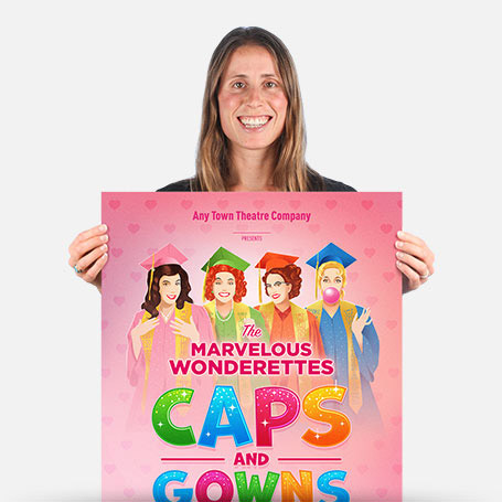 The Marvelous Wonderettes: Caps and Gowns Official Show Artwork