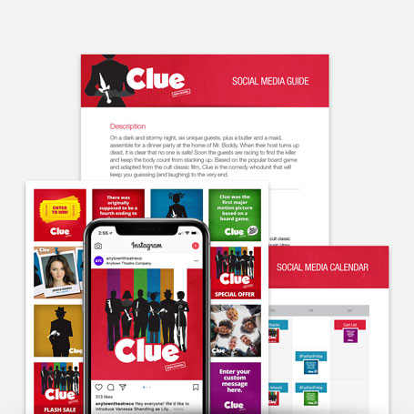 Clue: On Stage (High School Edition) Promotion Kit & Social Media Guide