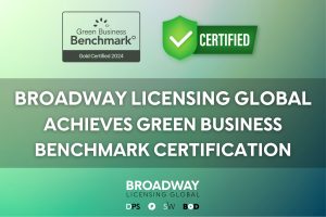 Broadway Licensing Global Achieves Green Business Benchmark Gold Status