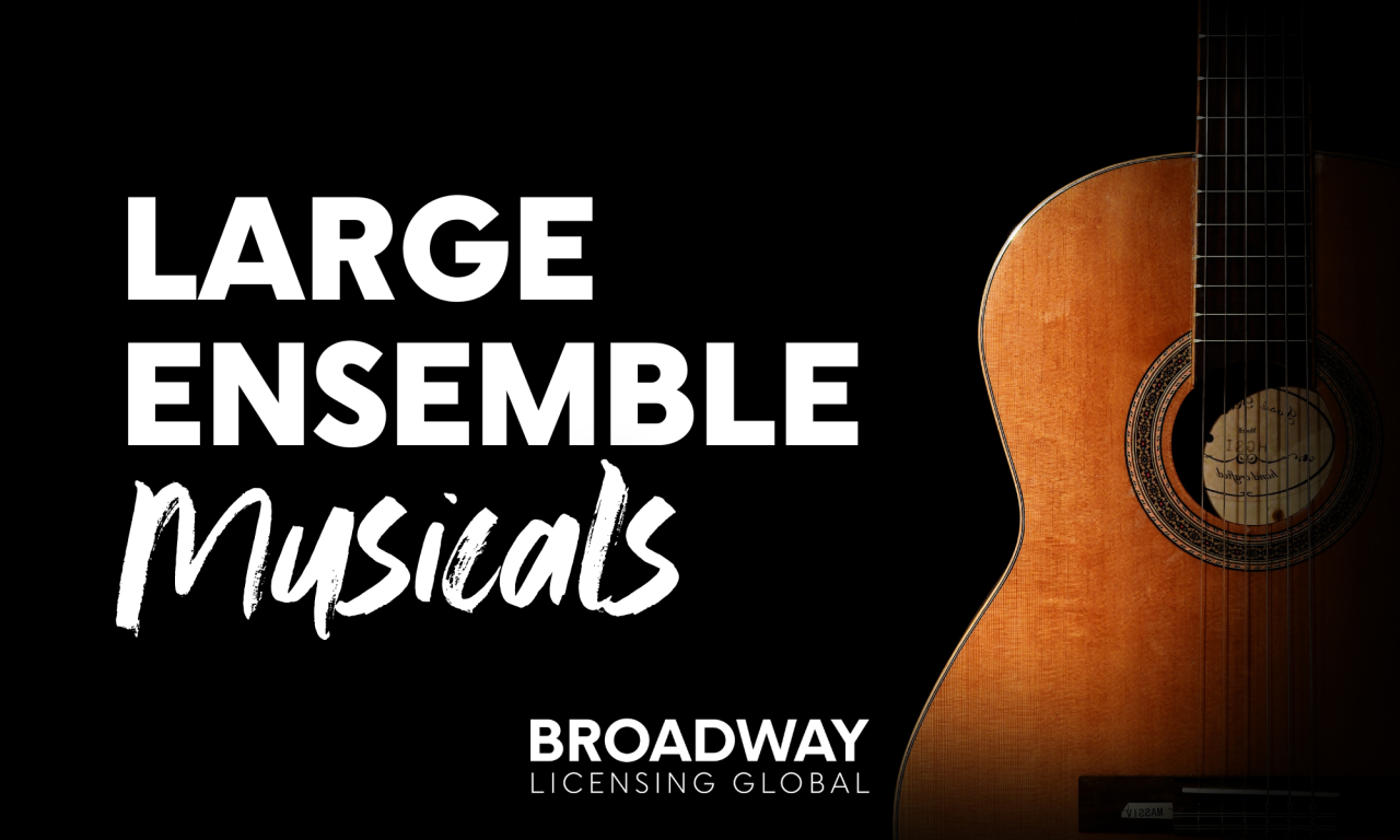 large ensemble musicals and a guitar