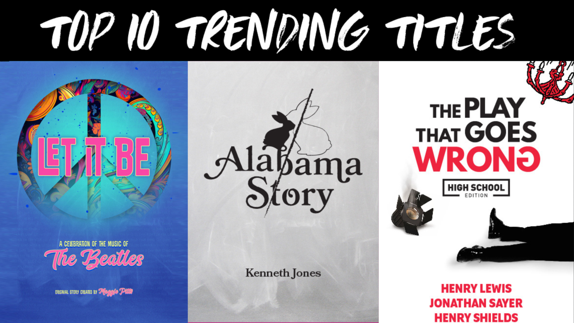 TOP 10 TRENDING TITLES: WEEK OF AUGUST 8, 2023 - Broadway Licensing