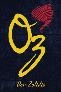 Oz is in large yellow handwritten font with a red tornado above it.